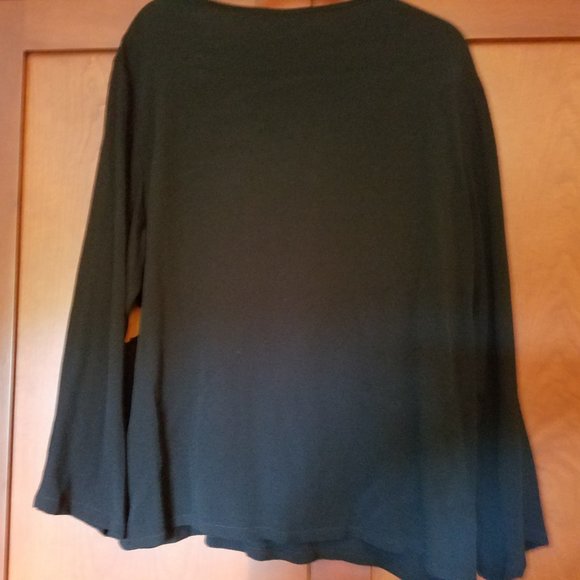 Josephine Chaus Black Top w/ Colorful Detail XL - Picture 5 of 6